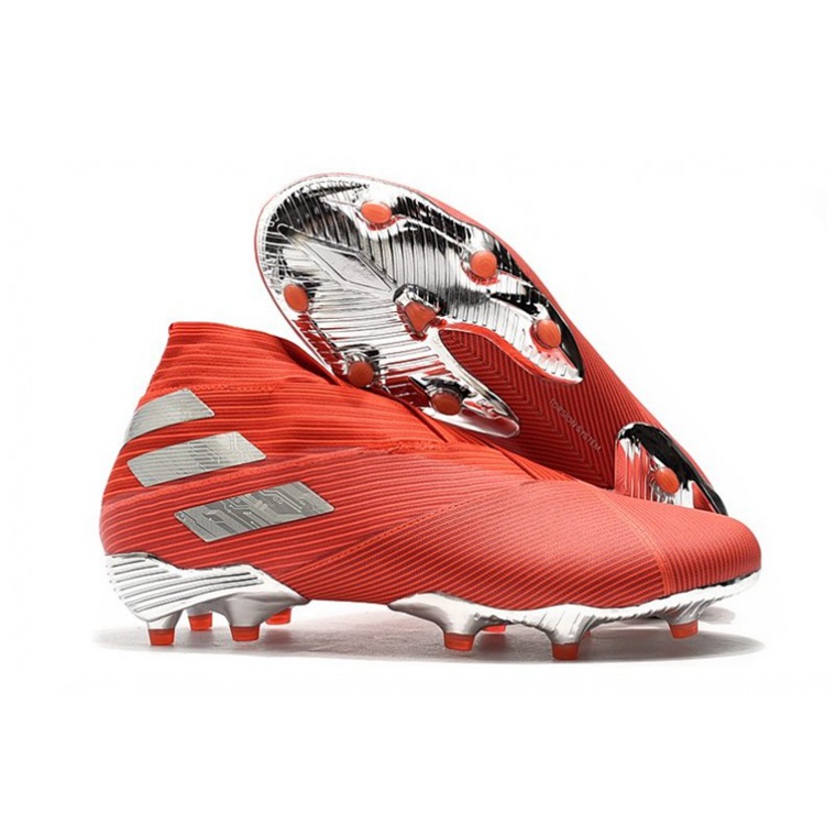 Adidas Nemeziz 19+ FG Fodboldstøvler – Rød Sølv