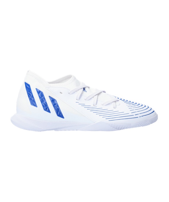 Adidas Predator EDGE.3 IN Halle Diamond Edge J Børn Fodboldstøvler – Hvid Blå