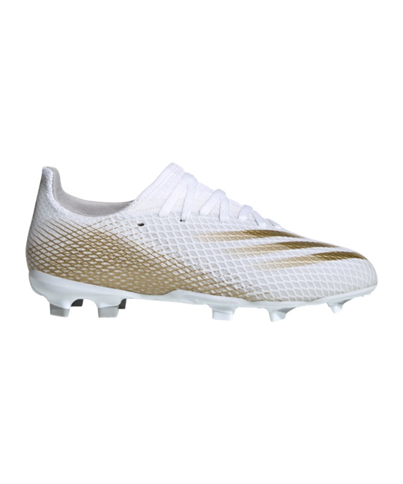 Adidas X GHOSTED.3 FG Inflight J Børn Fodboldstøvler – Hvid Guld