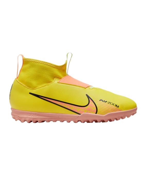 Nike Jr Air Zoom Mercurial Superfly IX Academy TF Børn Lucent Fodboldstøvler – Gul Lyserød F780