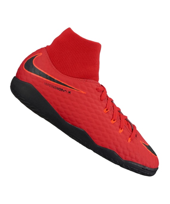 Nike Jr Hypervenom Phelon III DF IC Børn Fodboldstøvler – Rød F616