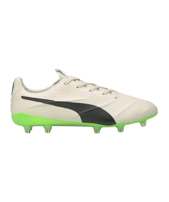 Puma KING Platinum 21 VGN Fodboldstøvler – Hvid Grøn FG AG F01