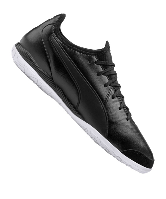 Puma KING Pro IT Halle Fodboldstøvler – Sort Hvid F01