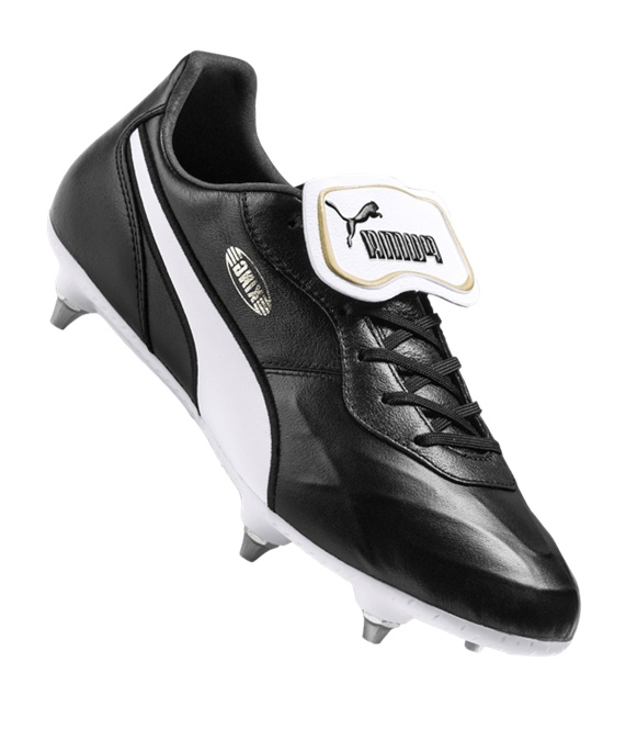 Puma KING Top SG Fodboldstøvler – Sort Hvid F01