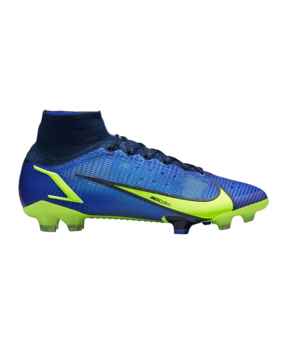 Nike Mercurial Superfly VIII Recharge Elite FG Fodboldstøvler – Blå Gul F574