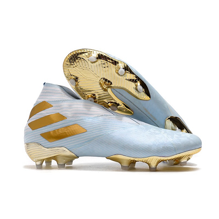 Adidas Nemeziz 19+ FG 15 Years Fodboldstøvler – Turkis Guld Hvid Limited Edition