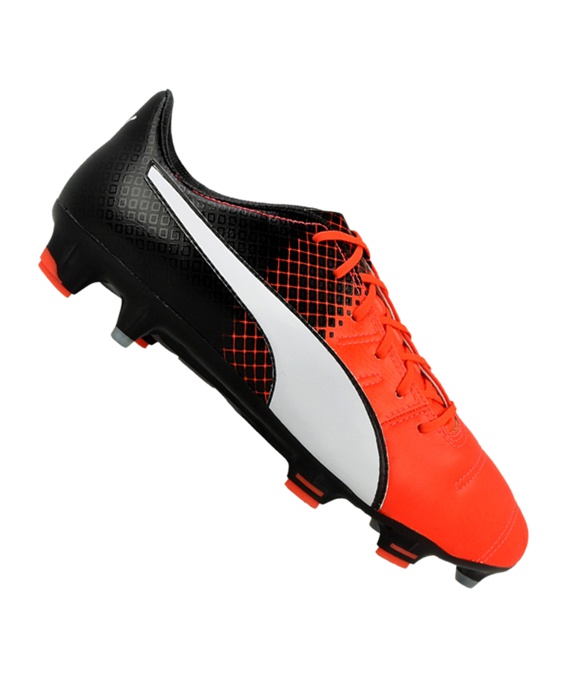 Puma Evopower 1.3 Leder FG Fodboldstøvler – Rød Sort F01