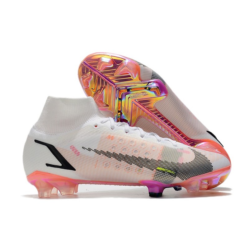 Nike Mercurial Superfly VIII Elite Df FG Fodboldstøvler Herre – Hvid Rød Lyserød