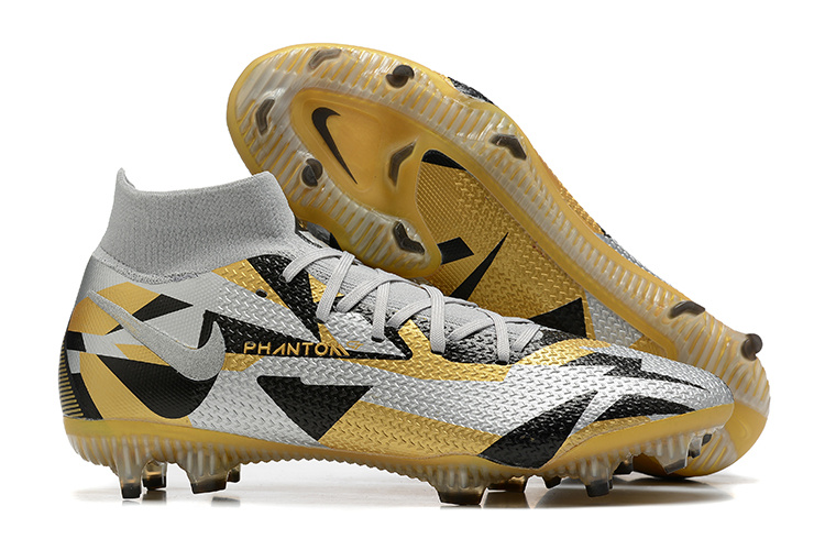 Nike Phantom GT Elite Dynamic Fit FG Fodboldstøvler Gold Silver