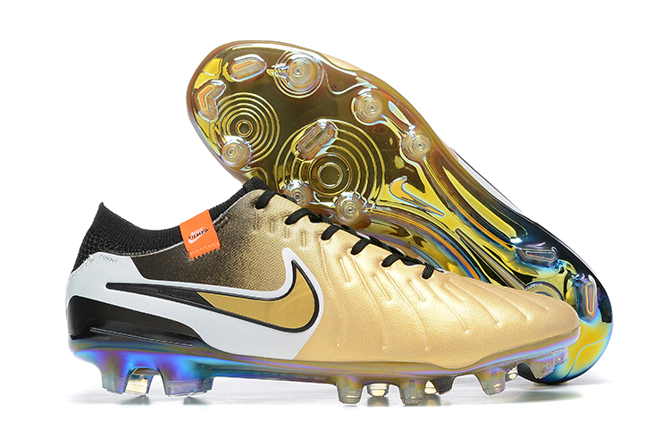 Nike Tiempo Legend 10 Elite FG Fodboldstøvler Guld Sort