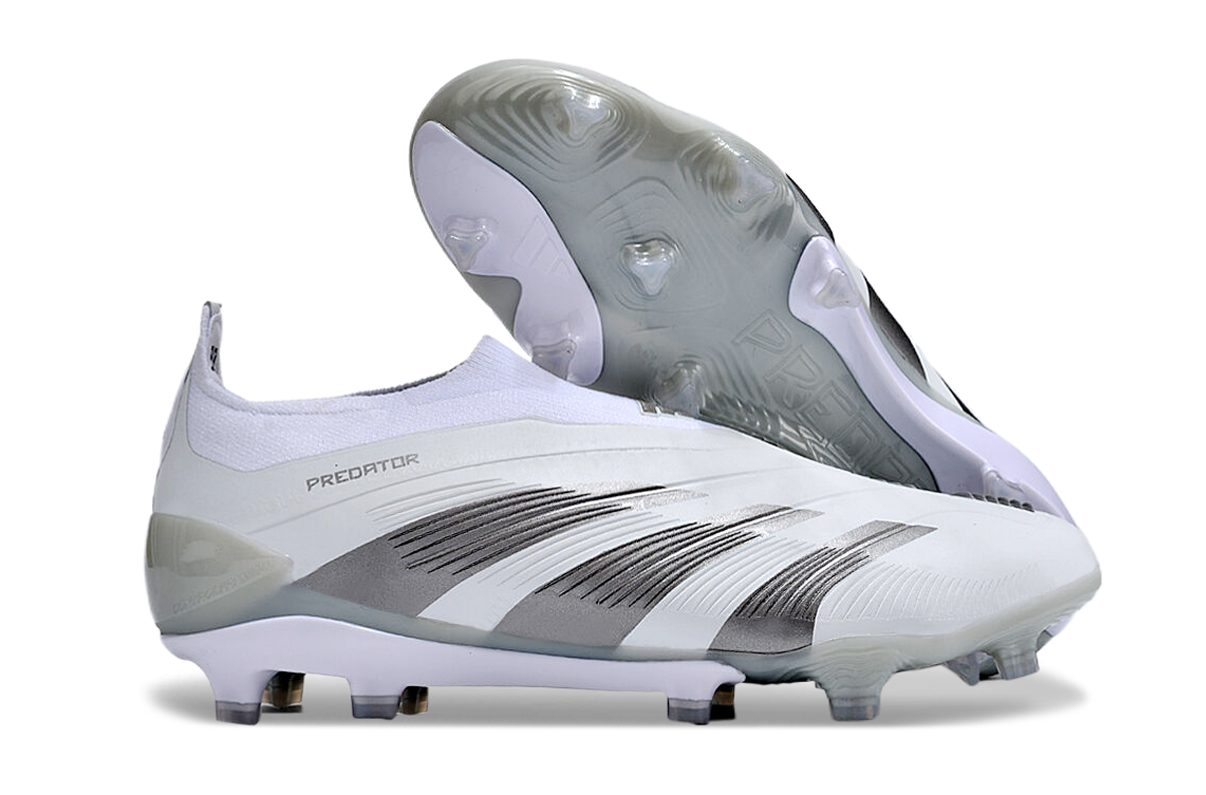 Adidas Predator Accuracy+ FG Laceless Silver Fodboldstøvler Hvid