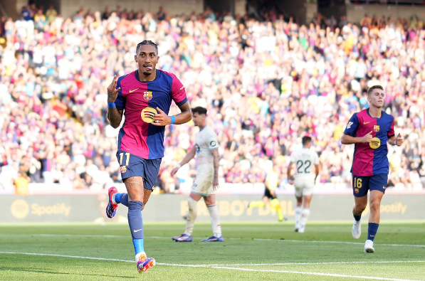 Rafinha scorede hattrick, og Barcelona slog Valladolid med 7-0